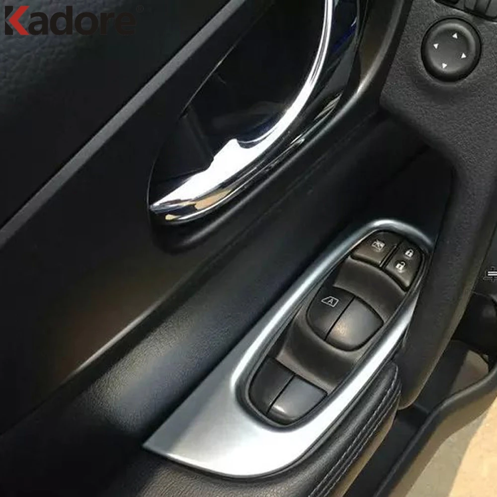 Матовая панель подлокотника для салона автомобиля Nissan Qashqai 2014 2015 ABS крышка кнопки