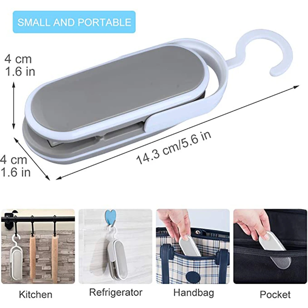 Мини машина для запечатывания закусок вакуумные уплотнители с крючком 2 в 1