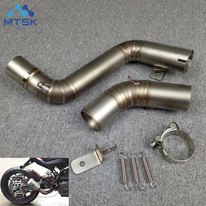 Мотоцикл выхлопной Escape Системы для KTM Duke 200 390 2012 13 14 15 средняя выхлопная труба мотоцикла