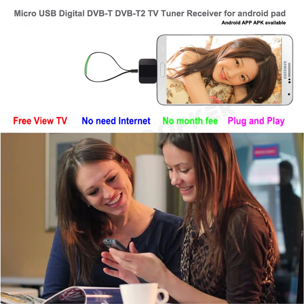 Тип с портом типа C ТВ тюнер pad HD палка Geniatech PT360 часы DVB T2/T на Android Phone/Pad H.265/H.264 Full T2