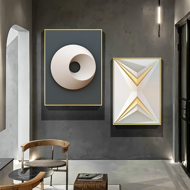 

Sitting Room Corridor Adornment Picture Contemporary Abstract Take The Door Porch Hangs Contemporary and Contracted Triptych