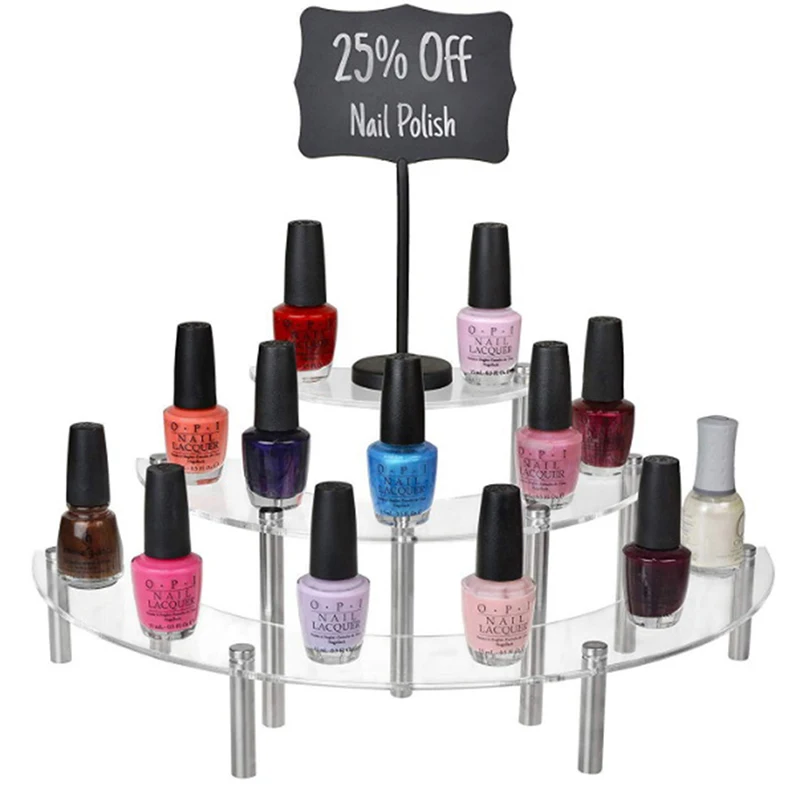 Демонстрационная стойка акриловая подставка для кексов 3 уровня Свадебная