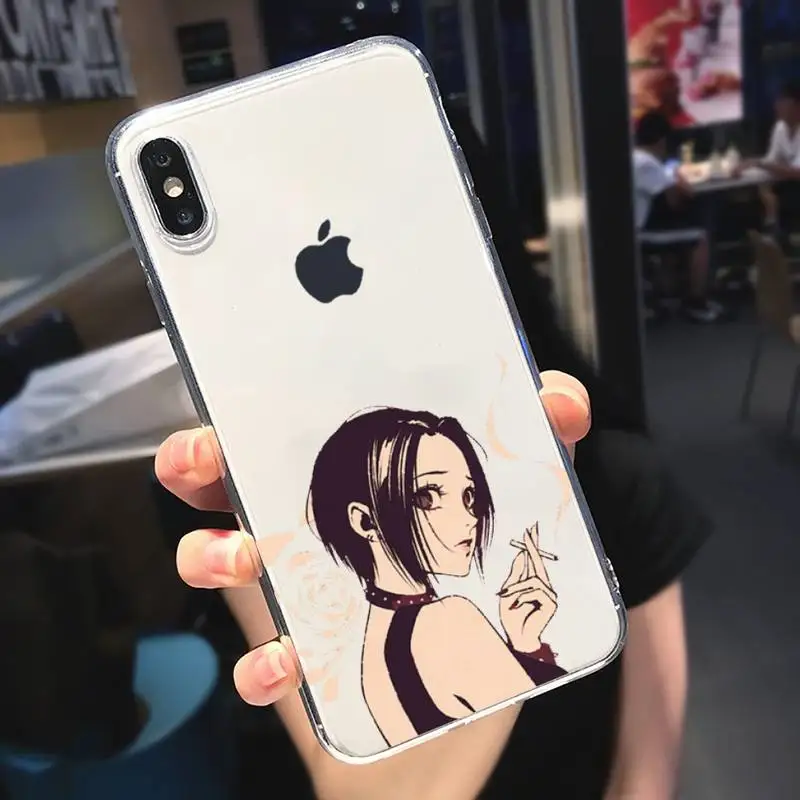 

Oosaki Nana Phone Case Transparent for iPhone 6 7 8 11 12 s mini pro X XS XR MAX Plus high quality Anti-fall capa