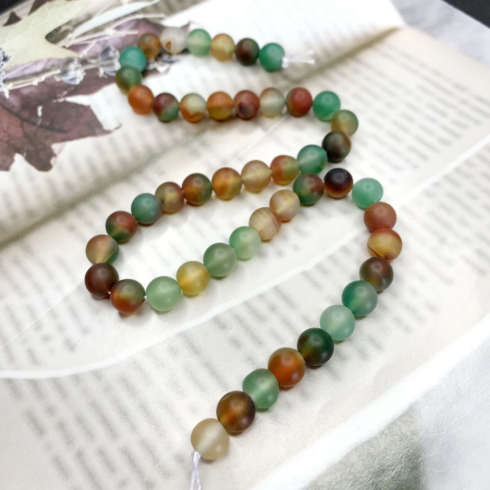 Оптовая продажа лаковые круглые матовые бусины из натурального агата