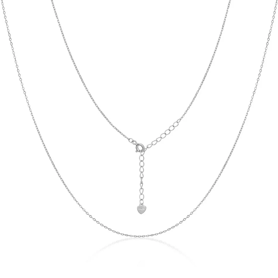 

ALLNOEL 925 пробы, серебряное ожерелье, цепочка, милое сердце, крест, Rolo, позолоченная, 400 мм, плюс 50 мм, можно регулировать, 3 цвета