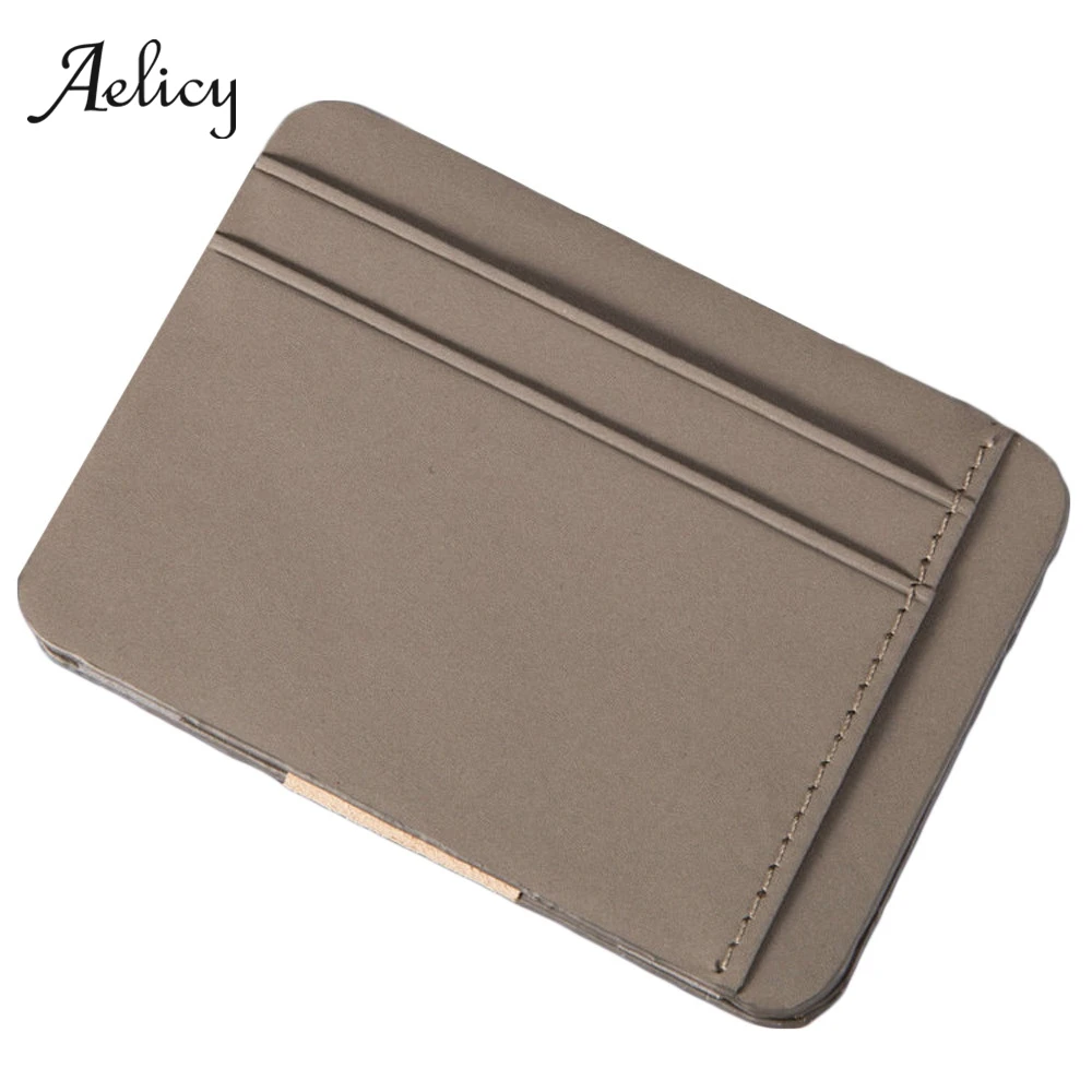 Aelicy модный мужской тонкий кошелек кожаный бизнес кредитный держатель для карт