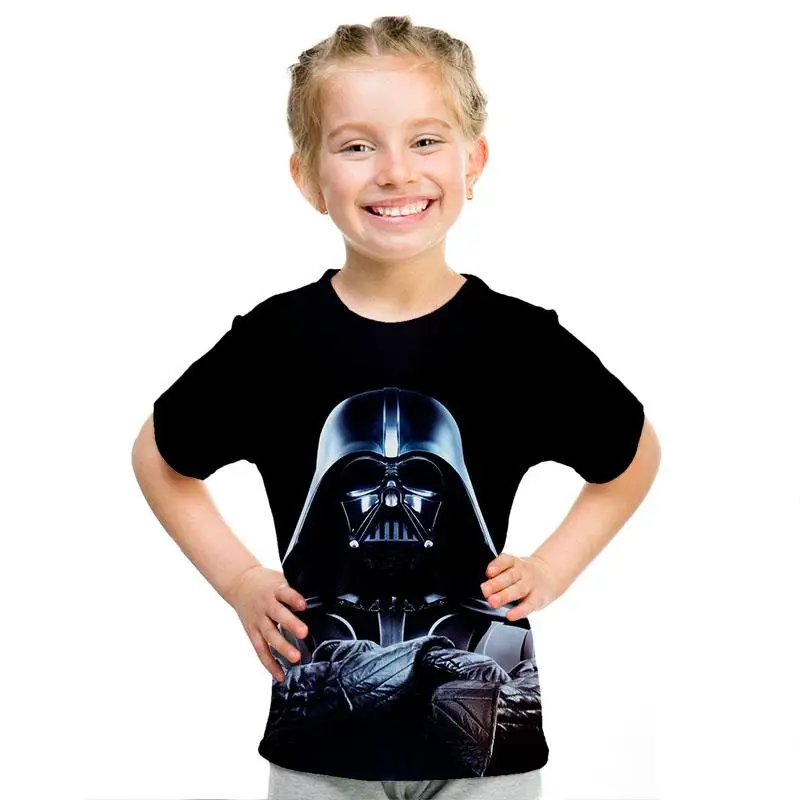 Звездные войны 3D imprimir bien de los hombres/las nias Топы Camiseta de manga corta Caballero Jedi imprimir nios camiseta de moda
