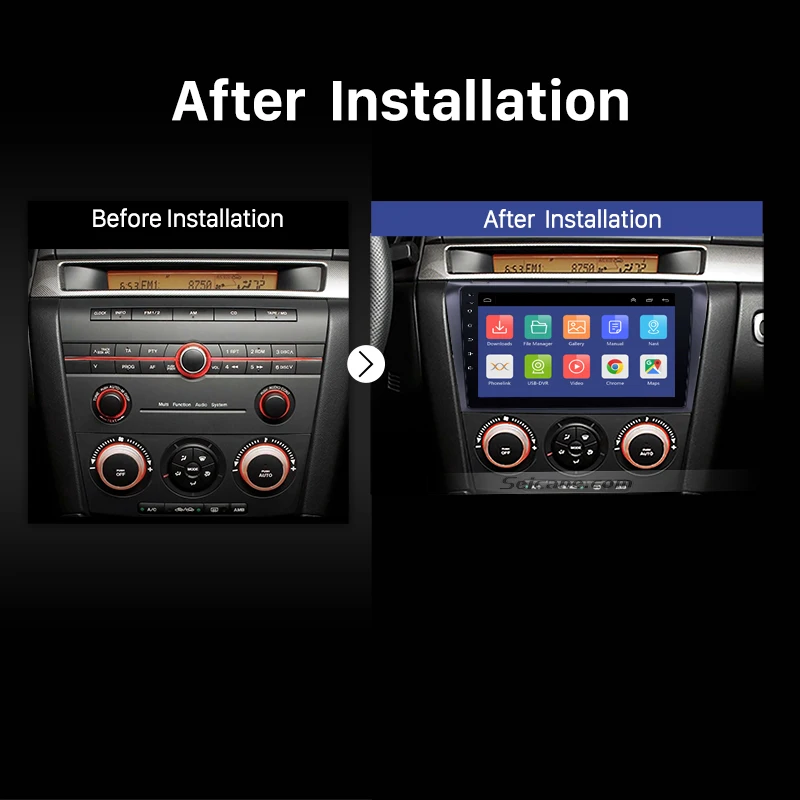 Seicane 9 &quotAndroid 0 автомобильный GPS плеер для 2004 2005 2006 2007 2008 2009 Mazda 3 BK BL 2Din Поддержка Wifi