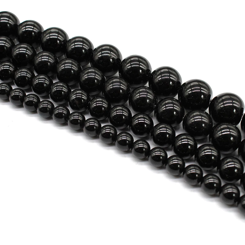 AAAA+ Новые черные ониксы, агаты и халцедоны натурального камня, круглые, свободные, размером 15", на бусы длиной 4, 6, 8, 10, 12, 14 штук для создания ювелирных изделий своими руками.