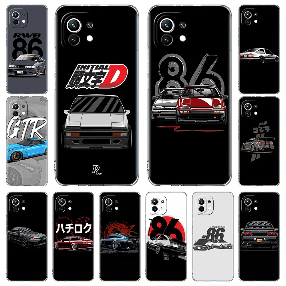

Japan Anime Initial D AE86 Tail Light Luxury Phone Case For Xiaomi Poco X3 NFC X3 Pro M3 Soft Silicone Crystal Clear Cover Funda