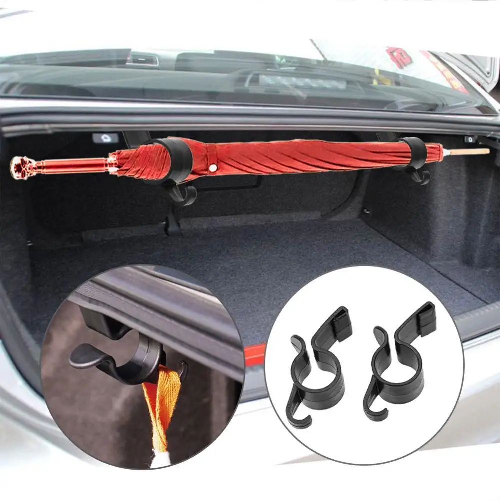 

2Pcs/Set Umbrella Holder Trunk Organizer Car Rear Mounting Bracket Towel Hook