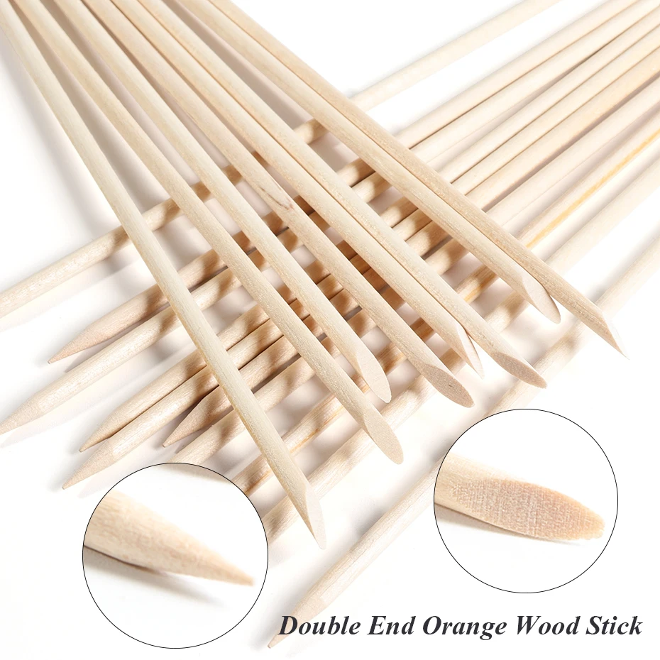 4 разных размера палочки из оранжевого дерева двухсторонняя толкатель для