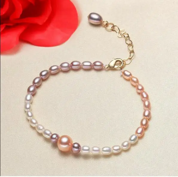 

New Arrival Favorite Real Pearl Bracelet Multicolor Genuine Freshwater Pearl Bangle Handmade Top Quality Fine Pearl Jewelry Lady