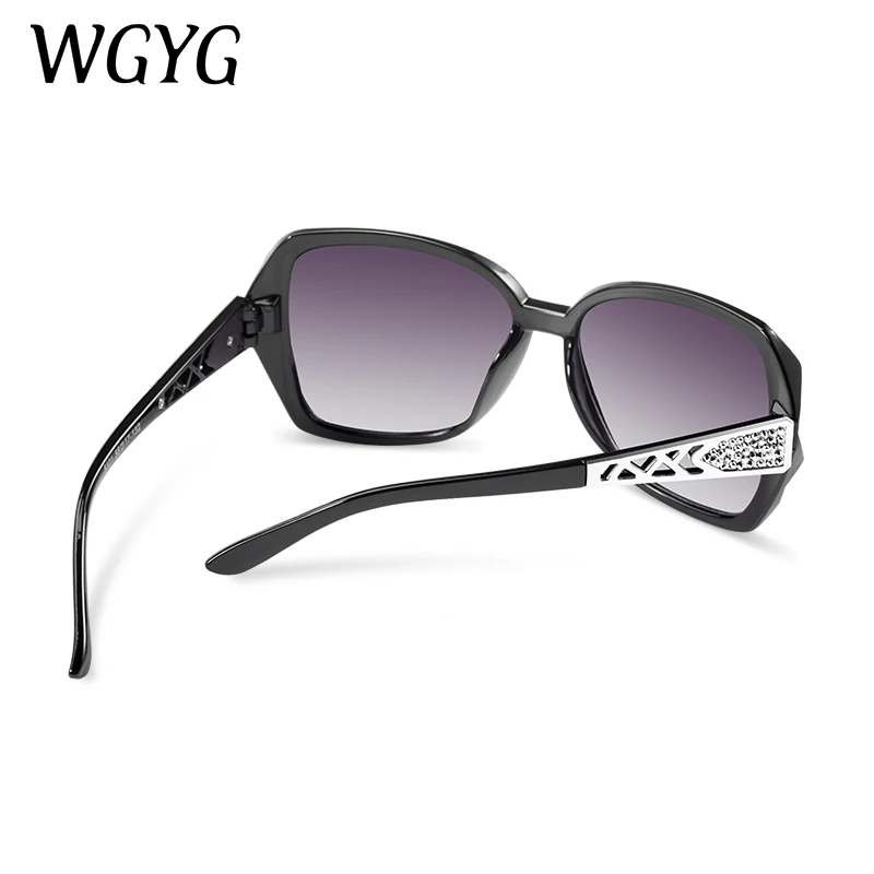 

WGYG Vintage Big Frame Sunglasses Women Brand Designer Gradient Lens Driving Sun glasses UV400 Oculos De Sol Feminino