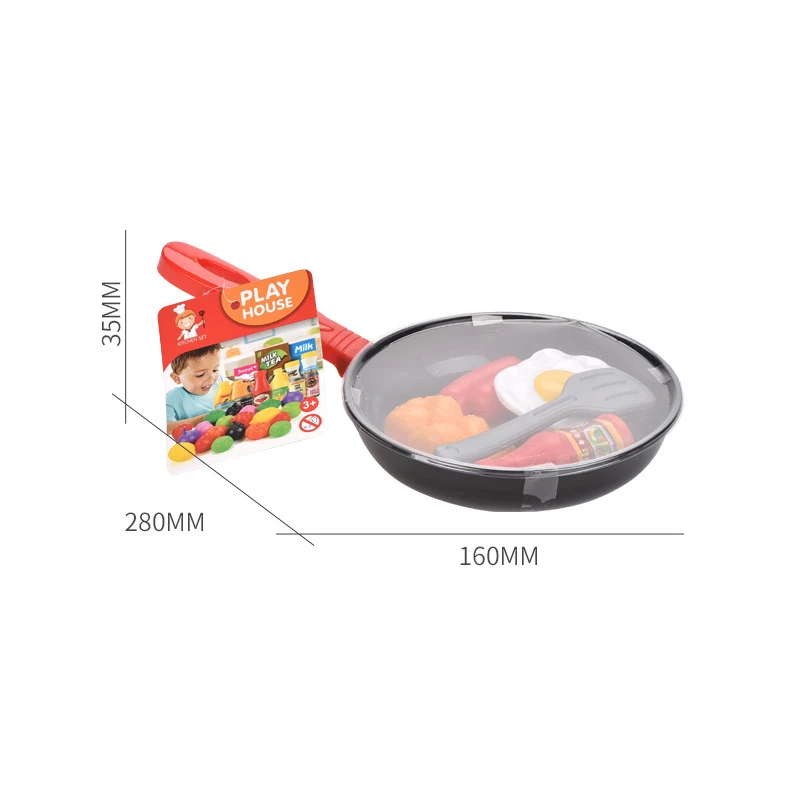 

7PCS Children Pretend Play Kitchen Toy Set Miniature Kitchen Simulation Food Cookware Pot Pan Cooking Play House Toy For Girls