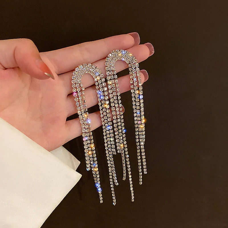 

Women Trendy Long Tassel Earrings Jewelry Gift Temperament Accessories