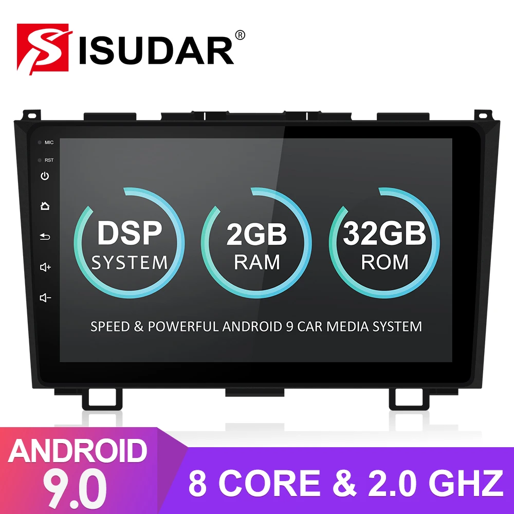Isudar 1 Din Автомобильный мультимедийный Android 9 для Honda/CRV/CR V 2006 2011 авто радио видео gps