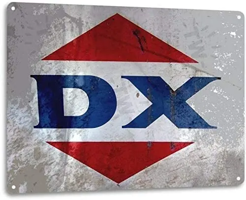 Логотип DX Motor Oil для гаража магазина газа Ретро винтажный стиль деревенский