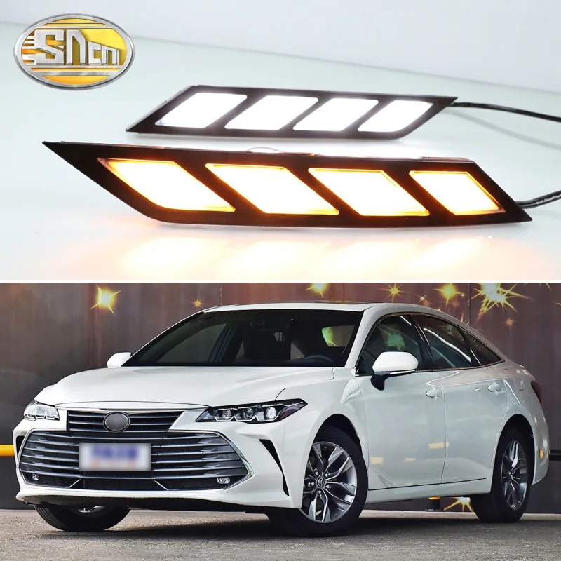 2 шт. светодиодный дневные ходовые огни для Toyota Avalon 2018 2019 Габаритные со струящимся