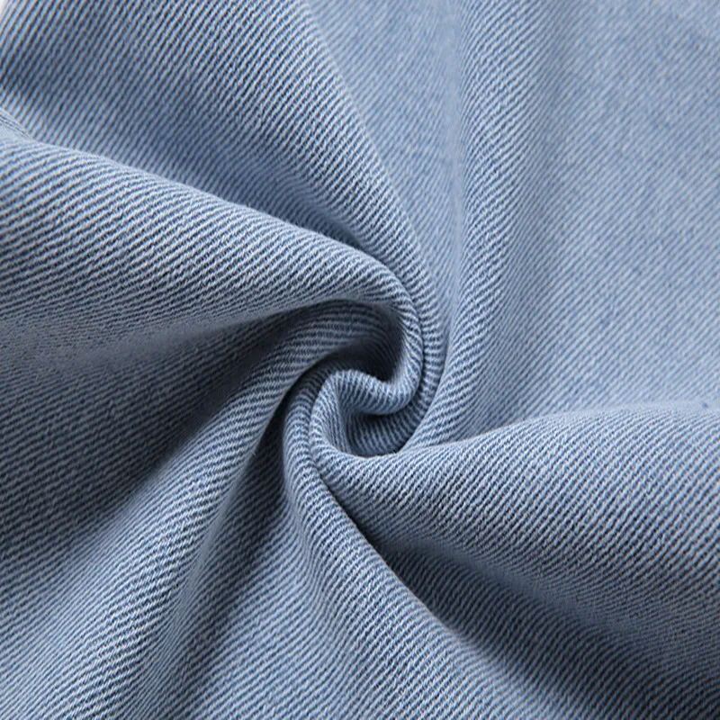 

2020 Hot Style New FashionAutumu And Winter Wathet Blue Women's Jeans Sexy High Waist And Ripped Loose Pants