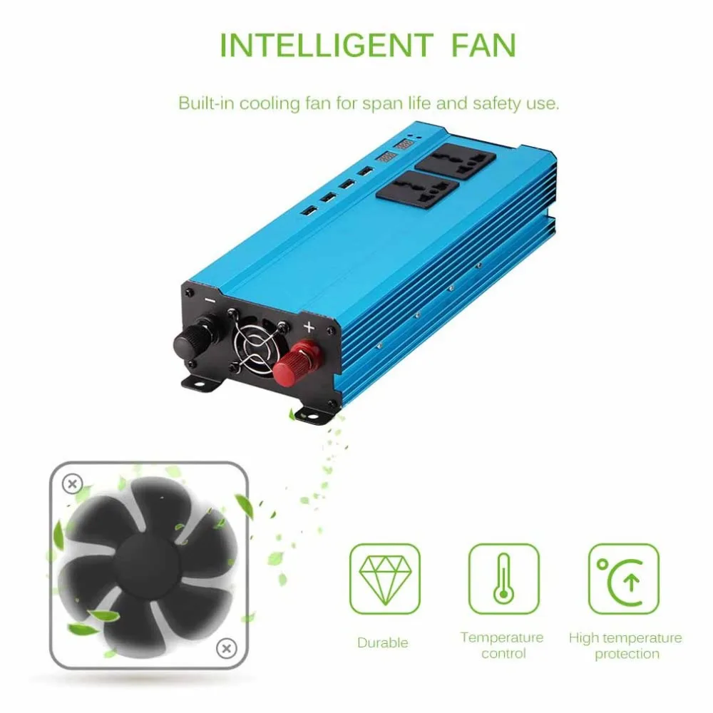 Автомобильный инвертор 5000 Вт зарядное устройство DC 12 В/24 В в переменный ток 220