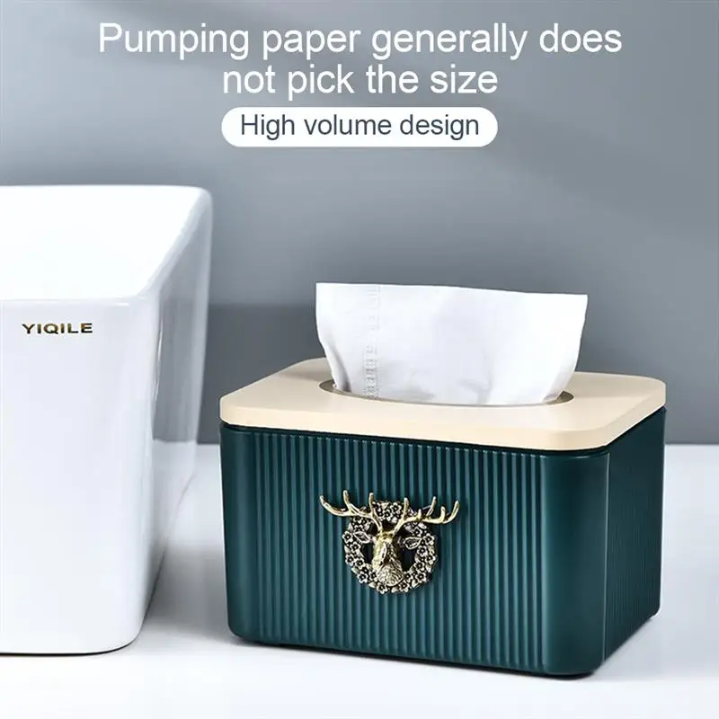 

Tissue Box Light Luxury Style High-End Modern Minimalist Living Room Storage Desktop Tissue Paper Box