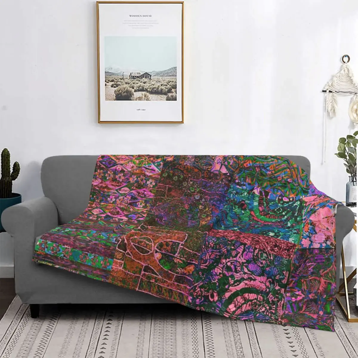 

Богемное одеяло Wonderland Ii, покрывало для кровати, клетчатое покрывало для кровати, муслиновое одеяло, одеяло для ребенка