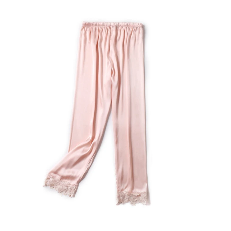 Демисезонный одежда похожего на натуральный шелк пижамы для женщин штаны сна