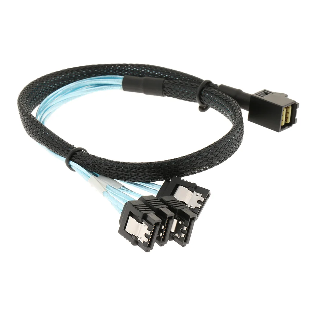Mini SAS HD (SFF 8643) на 4 * SATA жесткий диск твердотельный кабель 1 6 футов/0 5 м Male to Female