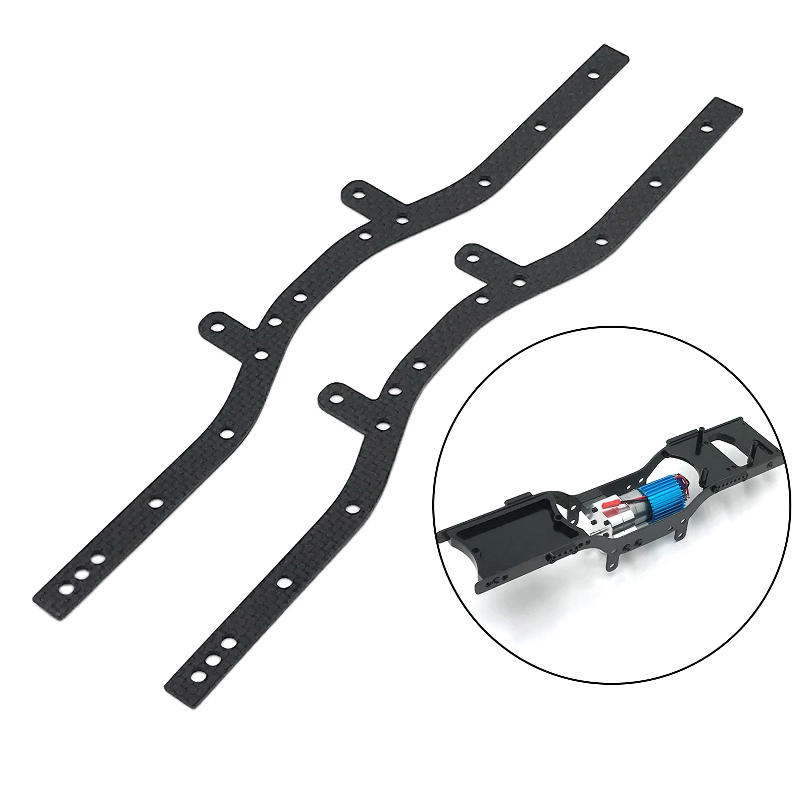 

2Pack of RC Carbon Fiber Main Frame Rails for 1:12 MN D90 Buggy Replacements