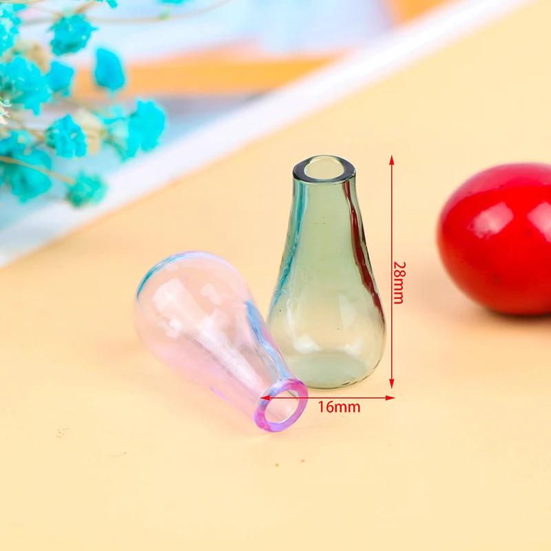 

Mini Vase 1:12 Dollhouse Miniatures Color Glass Vase Doll House Home Decor Toy