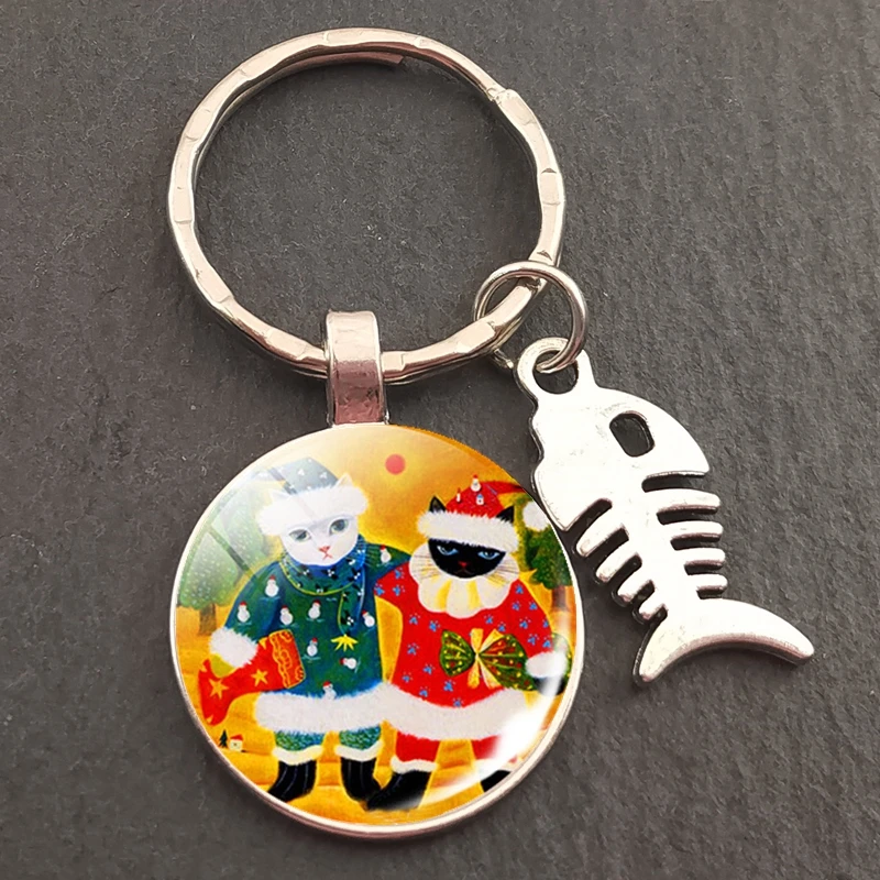 Новинка брелок для ключей с изображением кота из мультфильма металлический