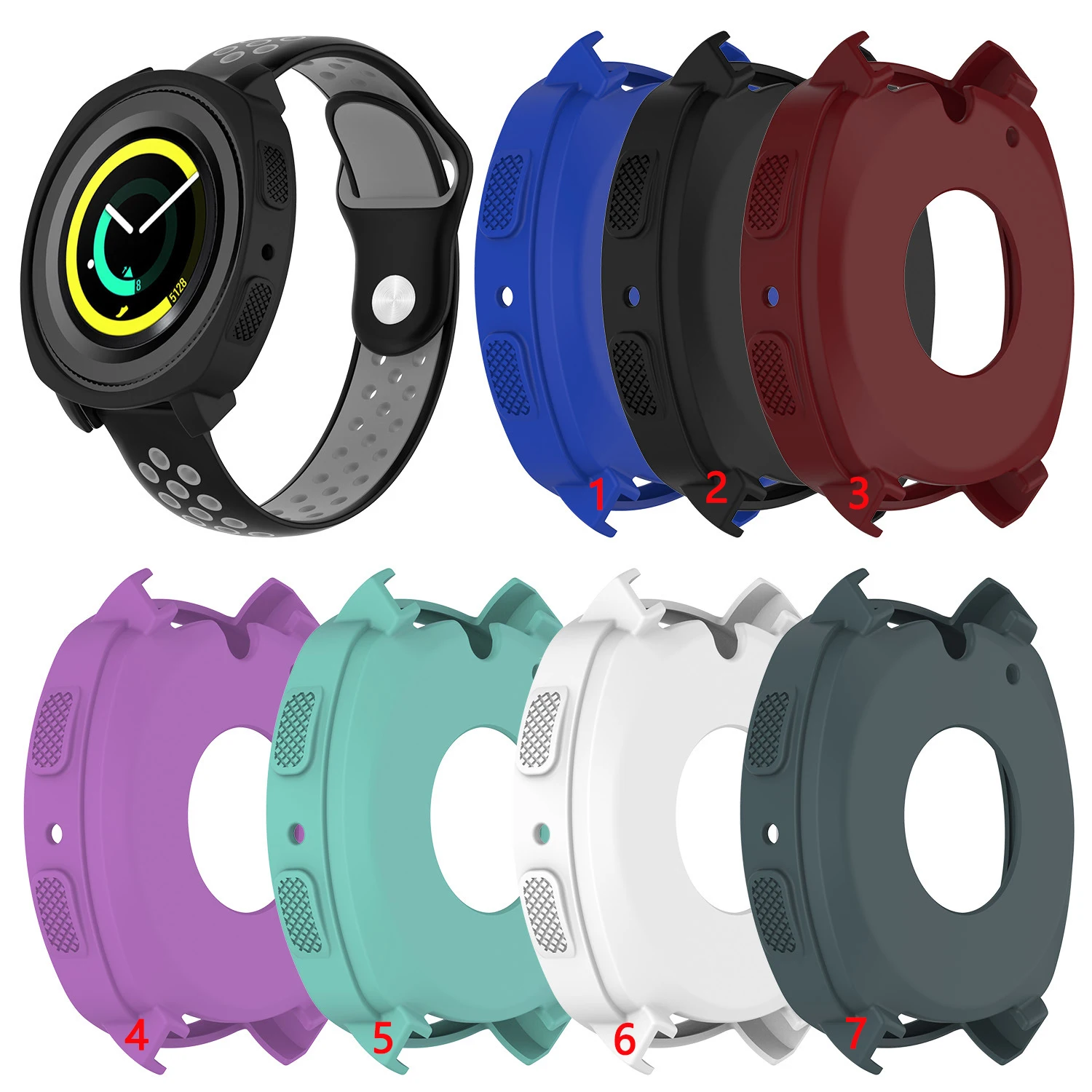 Мягкий силиконовый чехол Защита экрана для Samsung Gear Sport S4 аксессуары|Ремешки часов|