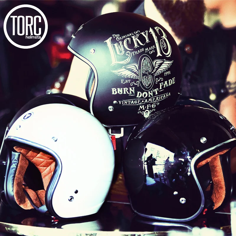 Шлем мотоциклетный в стиле ретро с открытым лицом | Автомобили и мотоциклы