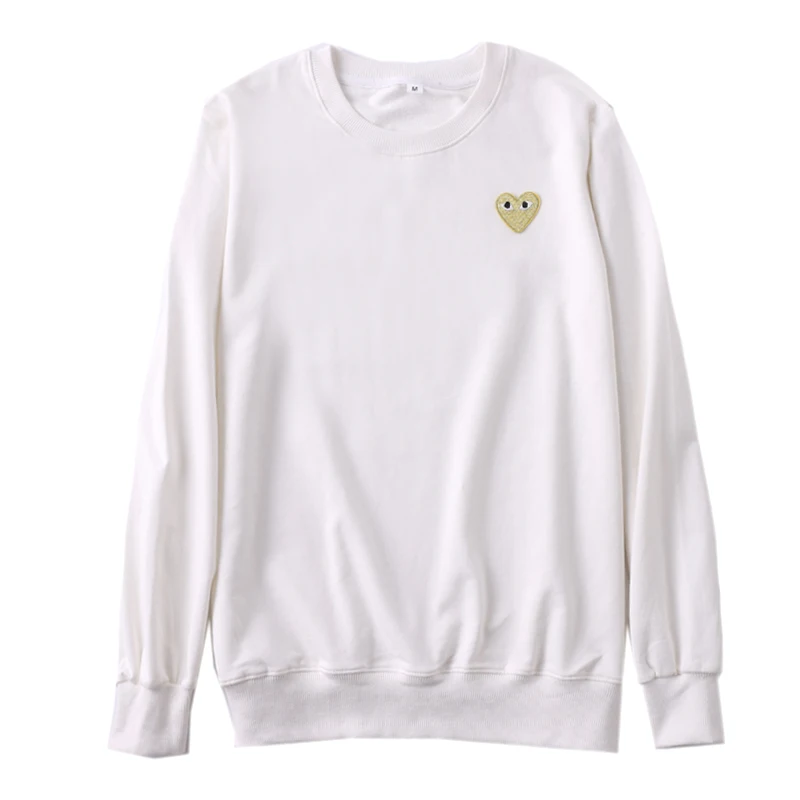 

Women and men's long sleeve love pattern T-shirt jacket round neck casual hooded pullover 2021 women's spring and autumn clothin