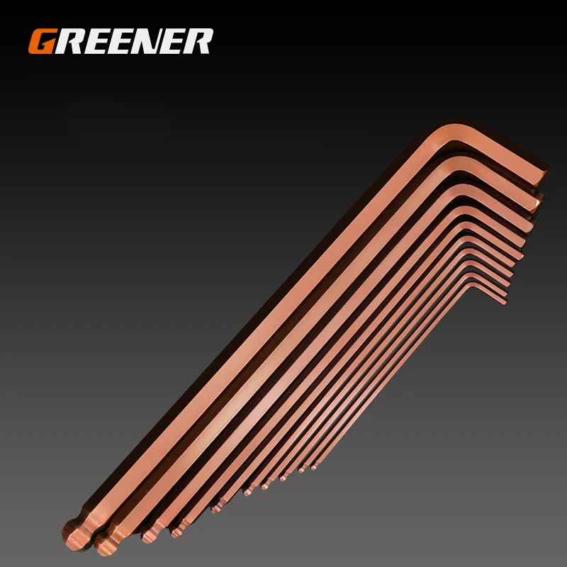 GREENER 1 шт. 2 5/2/2.5/3/4/5/6/8/10/12/14 мм S2 шариковая головка типа L строительный ключ набор