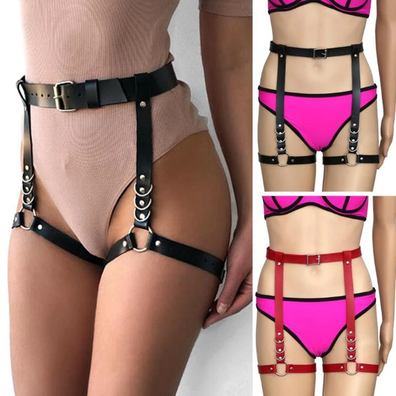 

PU Leather Garter Belt Sexy Harajuku Punk Garters Lingerie Belt Detachable Lingerie Women's Suspender Garter