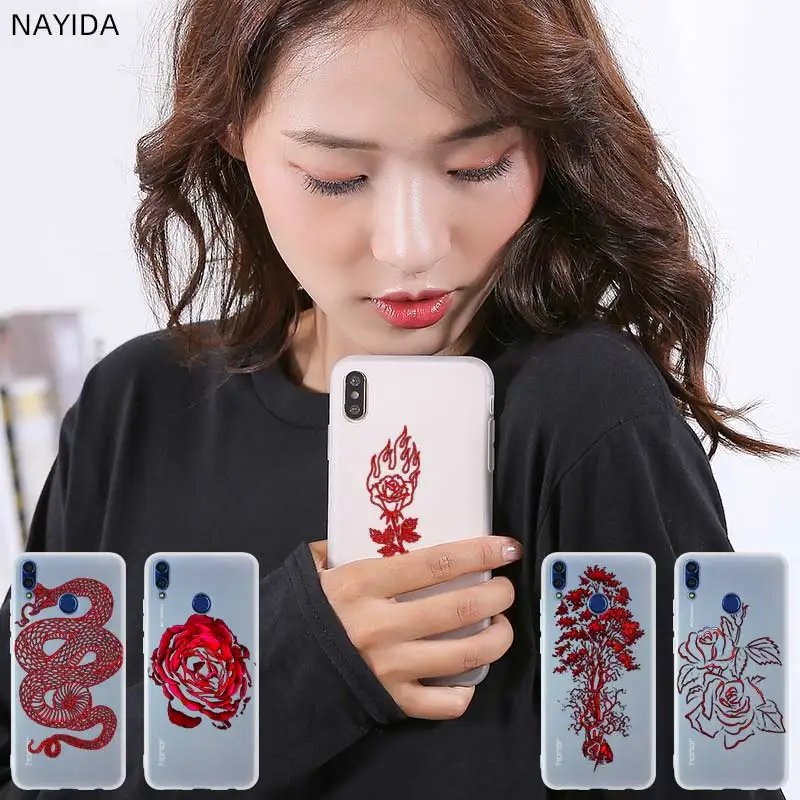 Роскошный мягкий чехол для Huawei Honor 30 20 Pro 10 9 9X Lite 10i 9a 8a 7a 30s красная эстетика |
