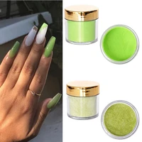 1oz28g 4 summer green nail art acrylic powder glitters carvingextension for french manicure crystal nails dust powders 2 in 1