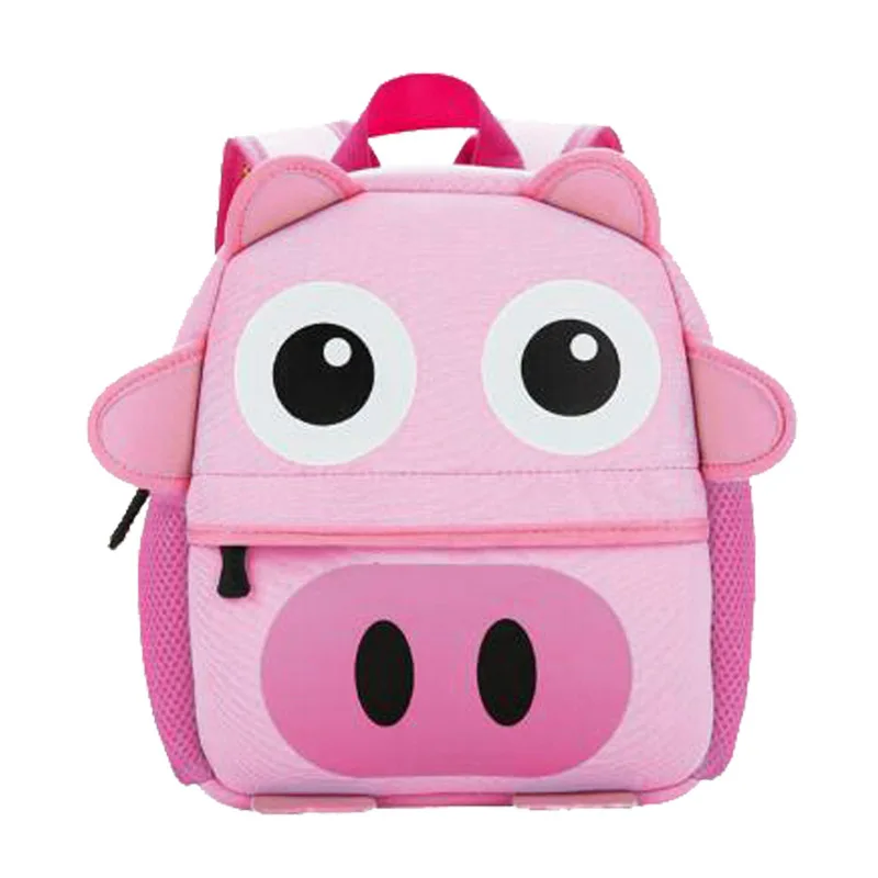 New 3D Animal Kids Backpack Brand Design Girl Boy Backpack Toddler Neoprene School Bag Kindergarten Cartoon Bag