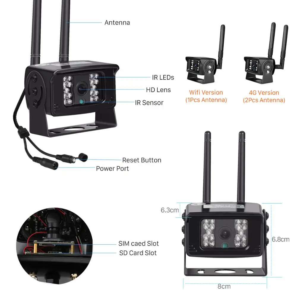 

ANBIUX Full HD 1080P 4G SIM Card Wifi IP Camera Waterproof 2MP Metal Case Mini CCTV Security Cameras Outdoor 128G SD Card Slot