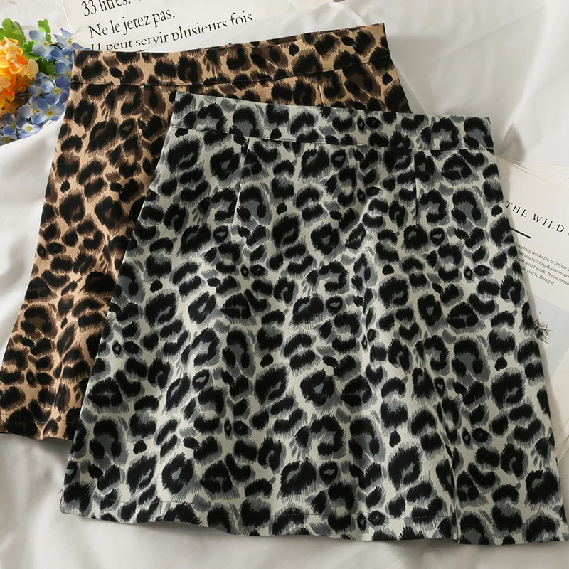 

HELIAR, осенняя Сексуальная леопардовая юбка, Женская однотонная модная облегающая юбка, тонкая, высокая талия, модные мини юбки для женщин