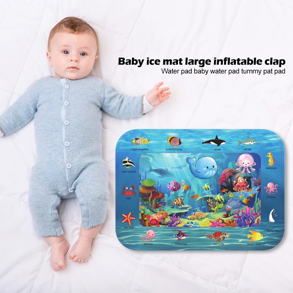 

Baby Ice Patted Cushion Mat Early Educational Infant Indoor Inflatable Water Toy for Children Early Learning Supplies