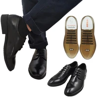 10pcsset men women leather shoes no tie shoelaces elastic silicone shoe lace lazy shoelaces suitable 3 sizes black brown