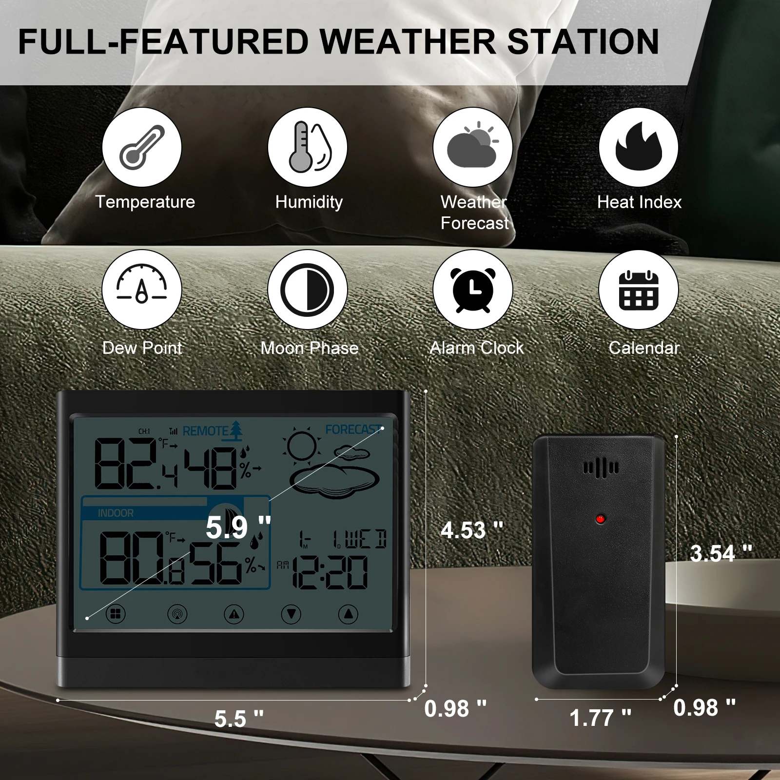 Geevon ( W208665 ) Weather Station Wireless Indoor Outdoor