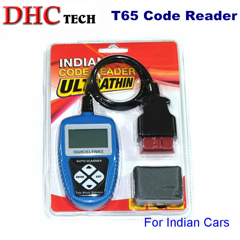 DHL Бесплатная 3 шт. автоматический сканер для индийских автомобилей QUICKLYNKS T65 Obd2 T TA
