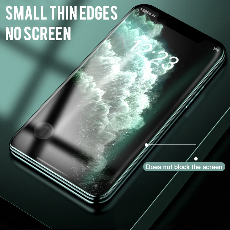 500D защитное стекло с закругленными краями для iPhone X XR XS Max полное покрытие iPhone 11 Pro Max защита экрана закаленное стекло