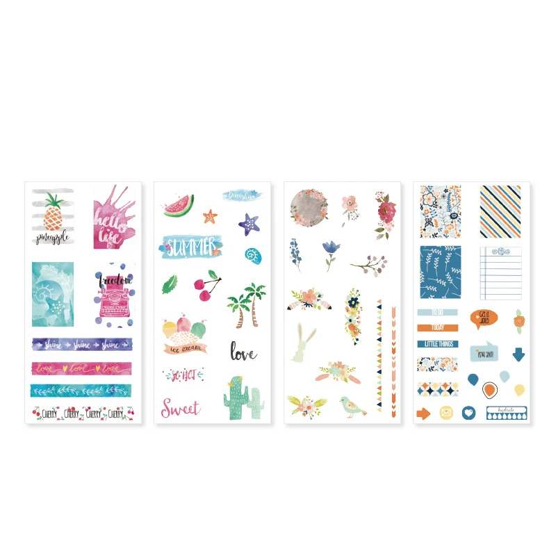Mr. paper 24 дизайна 4 шт./лот на основе Sketchbook Deco Наклейки из бумаги васи Скрапбукинг пули журнал популярный деко постельное белье наклейки - Цвет: 22