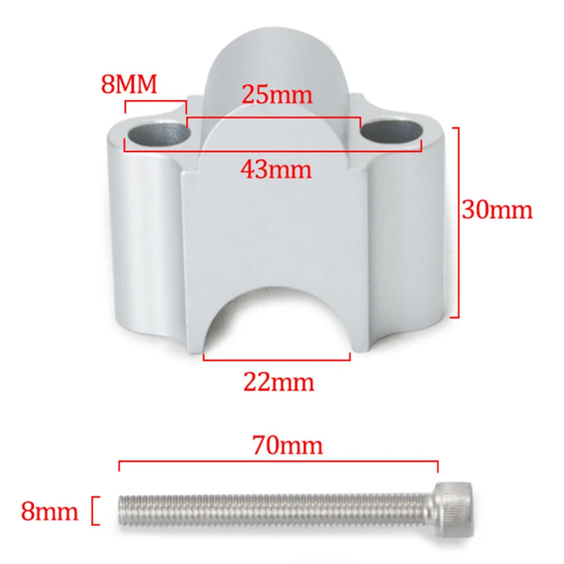 NewMotorcycle Руль Riser Kit 7/8 дюймов универсальные зажимы 22 мм для Bmw Suzuki Honda Yamaha Atv Скутер 30