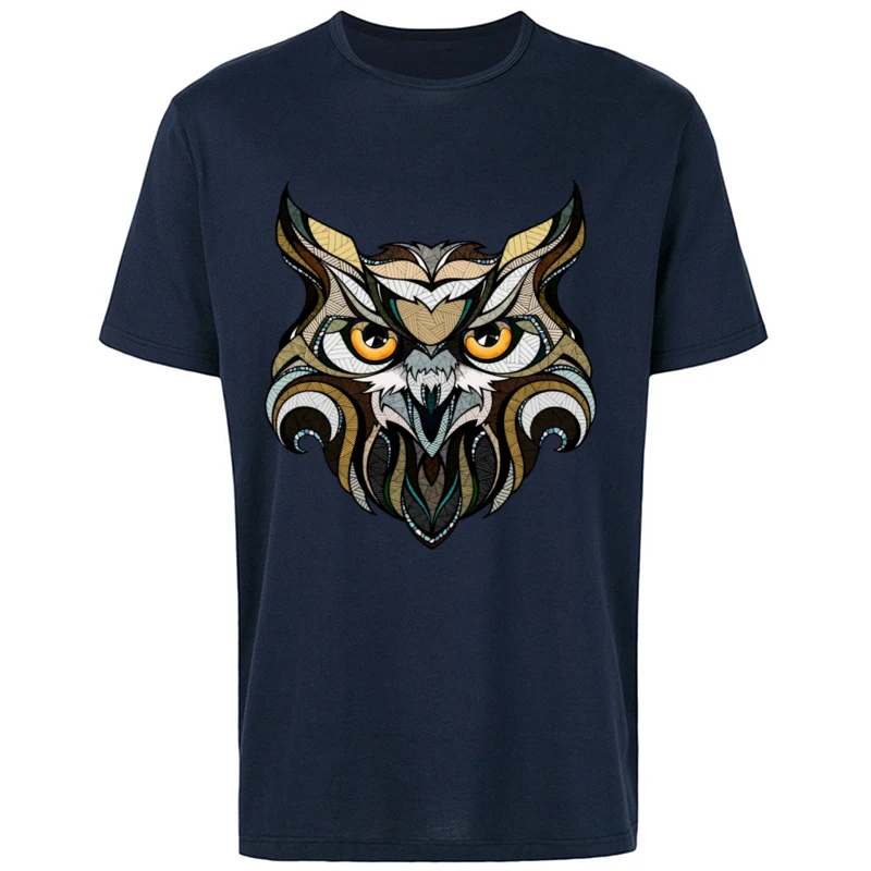 

Geometrical Owl Drwawing Printed Tops T Shirt Cheap Discoount Men's Cotton Tee Shirt Autumn Fashion New Tshirt Oversized